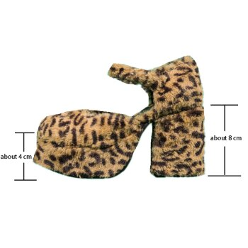 buty damskie na koturnie panterka